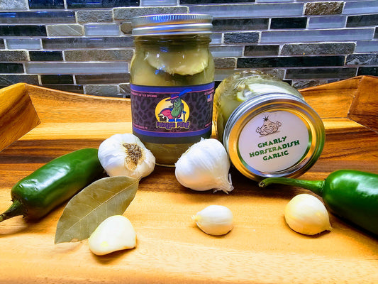 Gnarly Horseradish Garlic Pickles